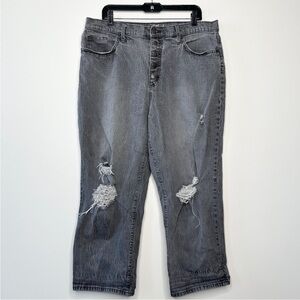 UNIVERSAL THREAD Grey Button Front Vintage
Straight Leg Denim Jeans Size 16